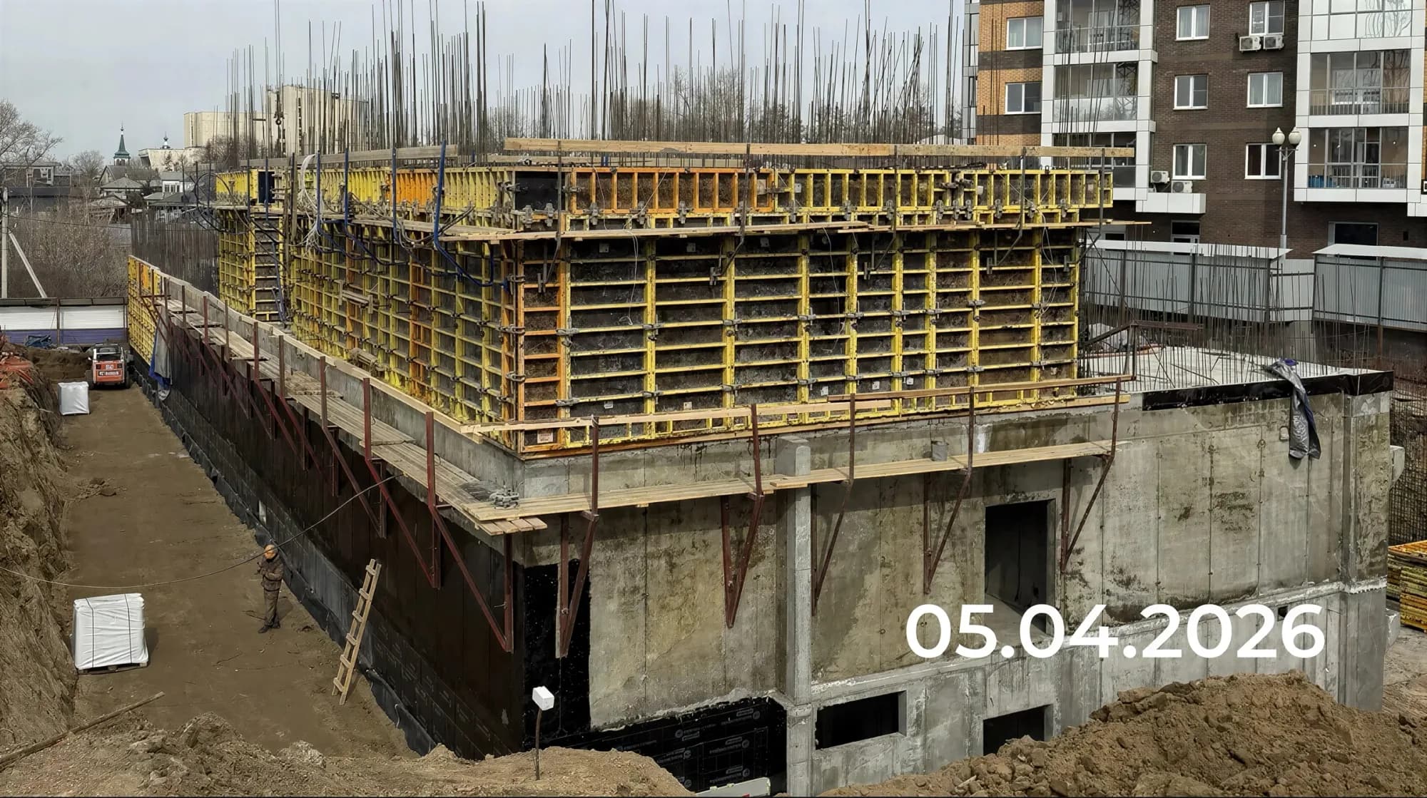Ход строительства авторской резиденции Верба, март 2026, кадр 3